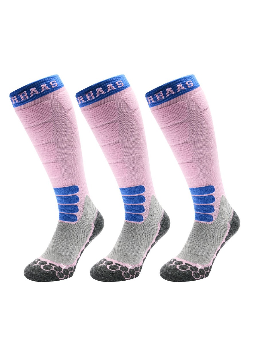 Poederbaas Skisokken Dames Merinowol Pro 3-pack Powder Rose-39/42
