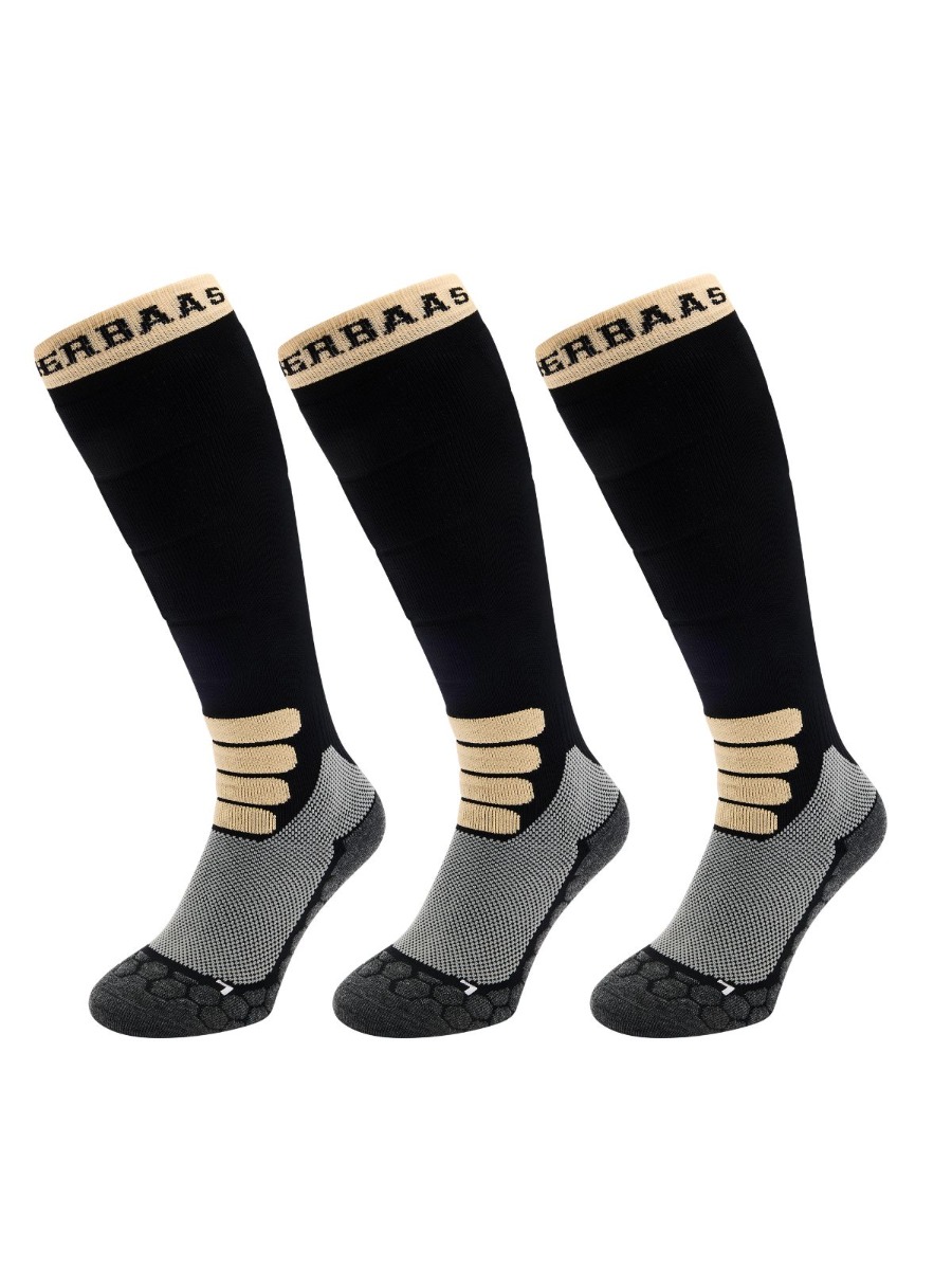 Poederbaas Skisokken Merinowol Pro 3-pack Zwart-35/38