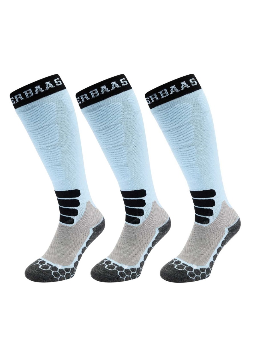 Poederbaas Skisokken Merinowol Pro 3-pack Blauw-35/38