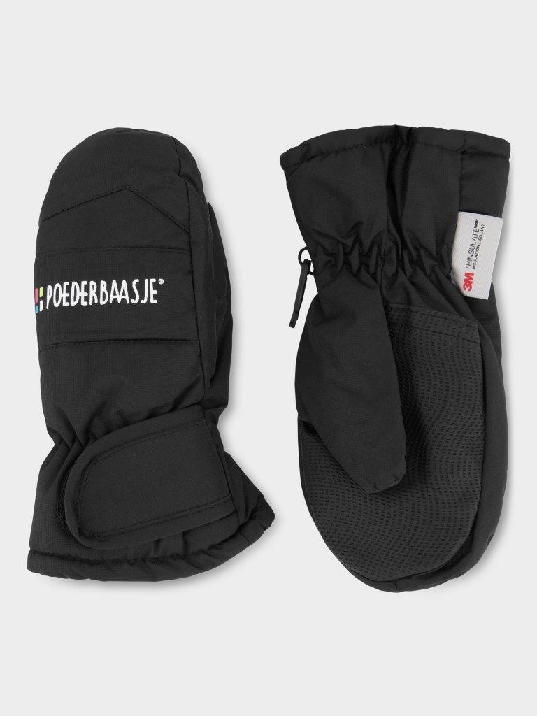 Poederbaas Ski Wanten Kinderen Zwart-4 (116)
