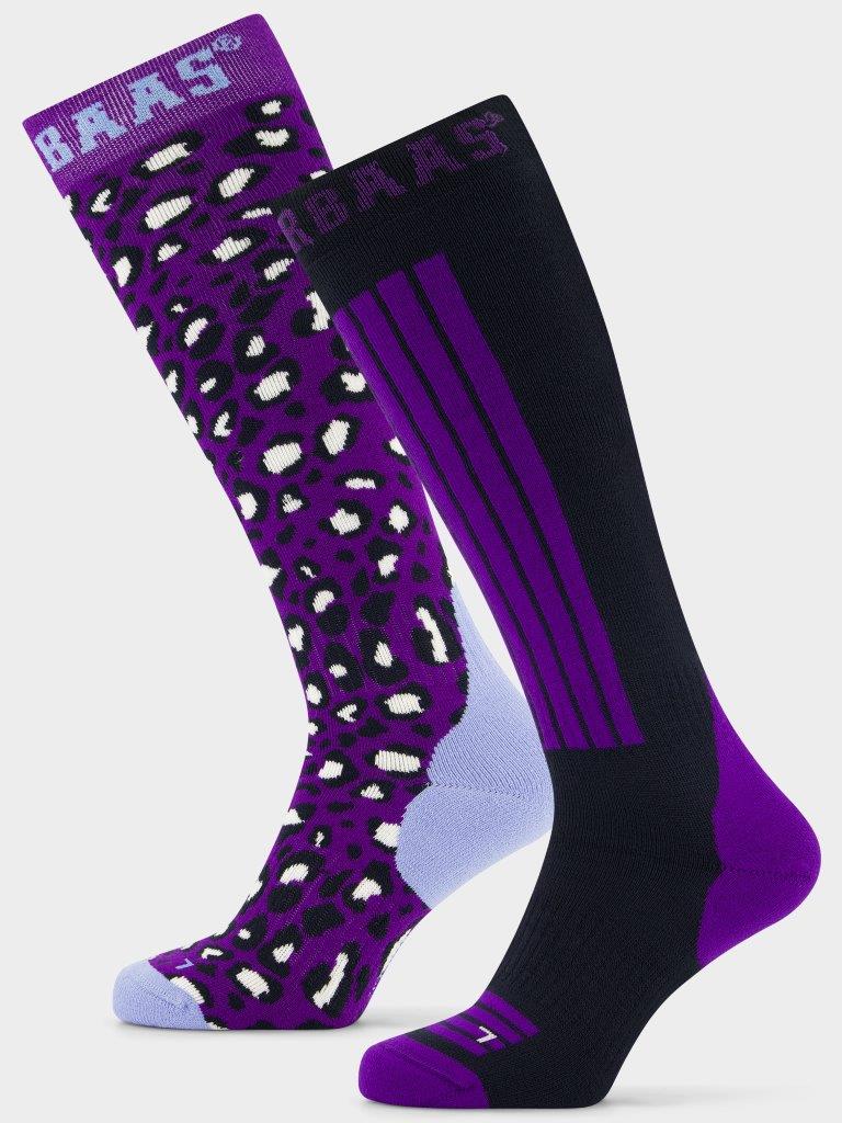 Poederbaas Skisokken 2-pack Panther Purple-35/38