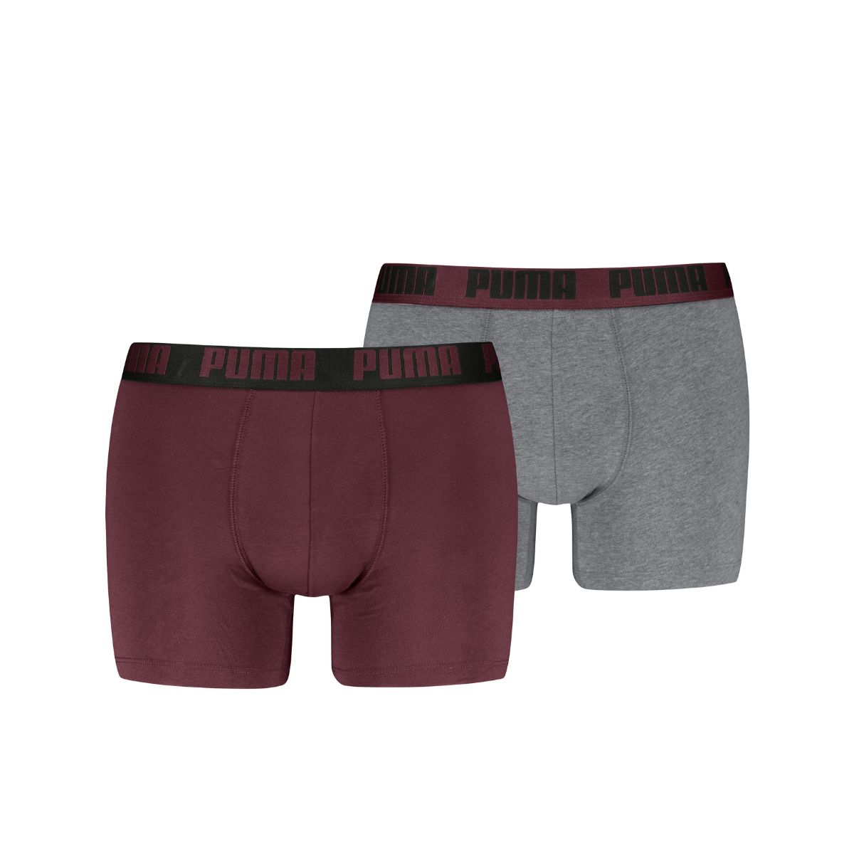 Puma Boxershorts Everyday Basic 2-pack Burgundy / Grey Melange-L