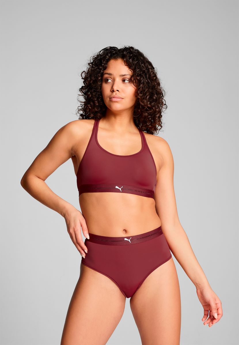 Puma Dames Sport Top Padded Burgundy-S