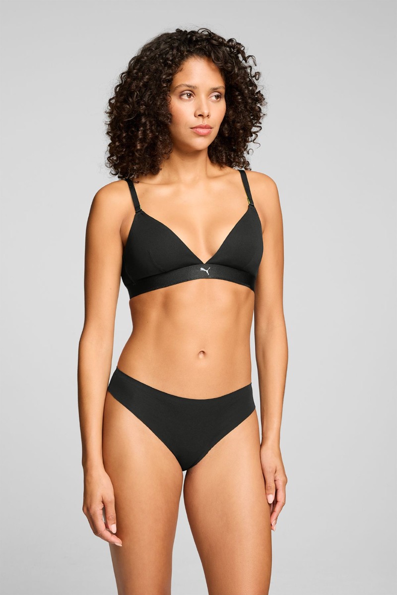 Puma Dames Strings Invisible Cotton 2-pack Zwart-XL