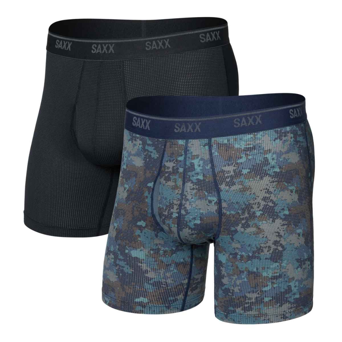 SAXX Boxershort Quest Quick-Dry Mesh - 2-pack - Matrix Camo / Zwart-M