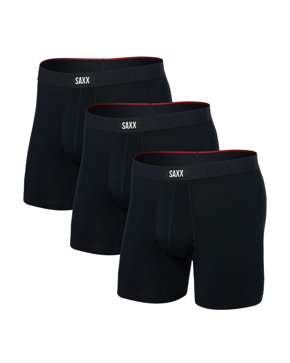 SAXX Boxershorts Vibe Xtra Soft Comfort - 3-pack - Zwart-M