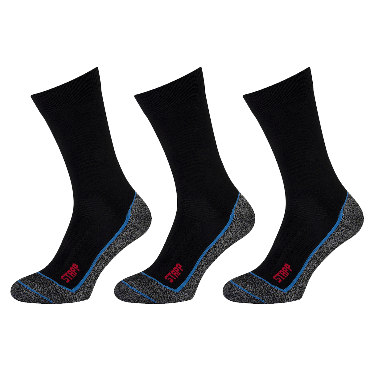 STAPP Wandelsokken Techno Boston Cool 3-pack Zwart-43/46