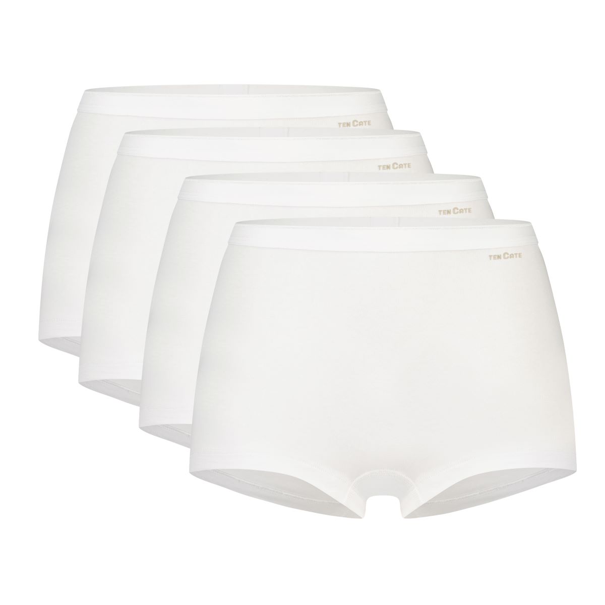 Ten Cate Basics Organic Cotton Stretch Short 4-pack Wit-L
