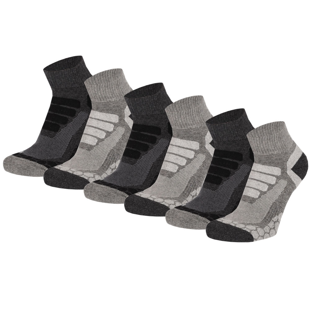 Xtreme Wandelsokken Quarter 6-pack Multi Grey-35/38