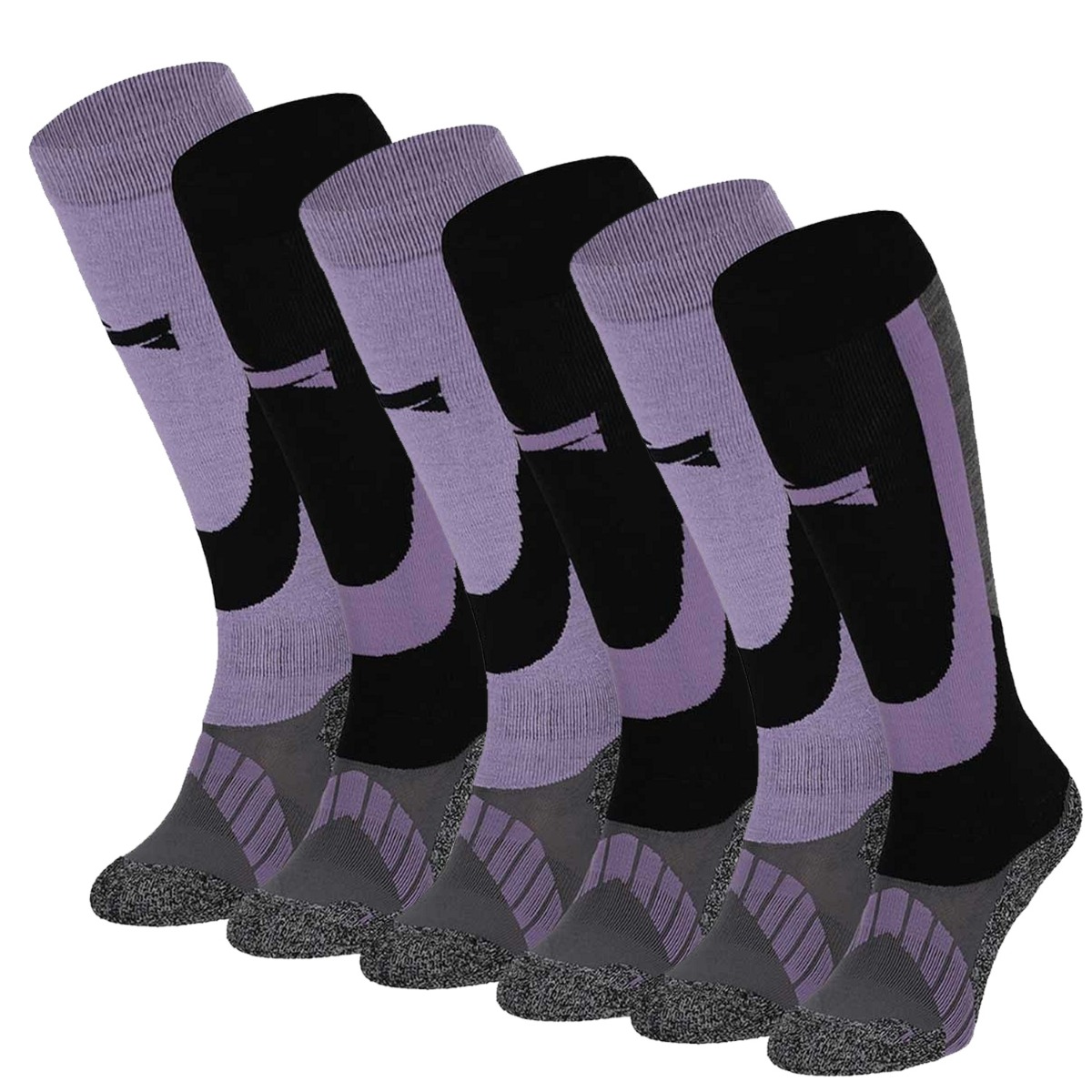Xtreme Skisokken Unisex 6-pack Multi Purple-35/38