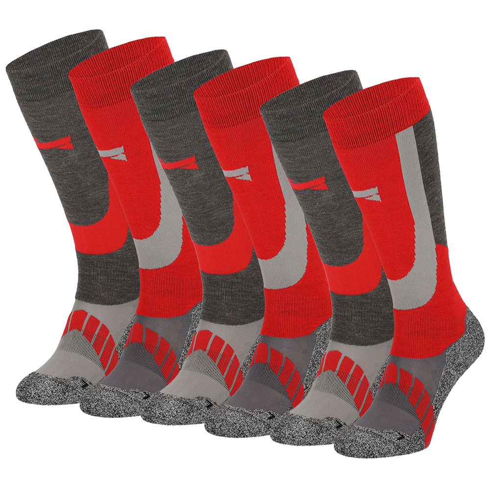 Xtreme Skisokken Unisex 6-pack Multi Red-35/38