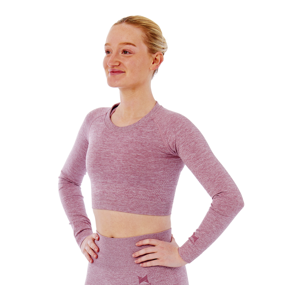 Xtreme Sportswear Croptop lange mouwen Dames Roze-L