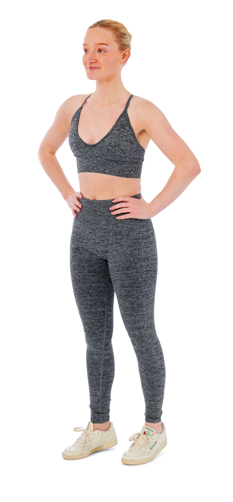 Xtreme Sportswear Dames Sportset - Sportlegging + Sport BH - Antraciet Melange-XL