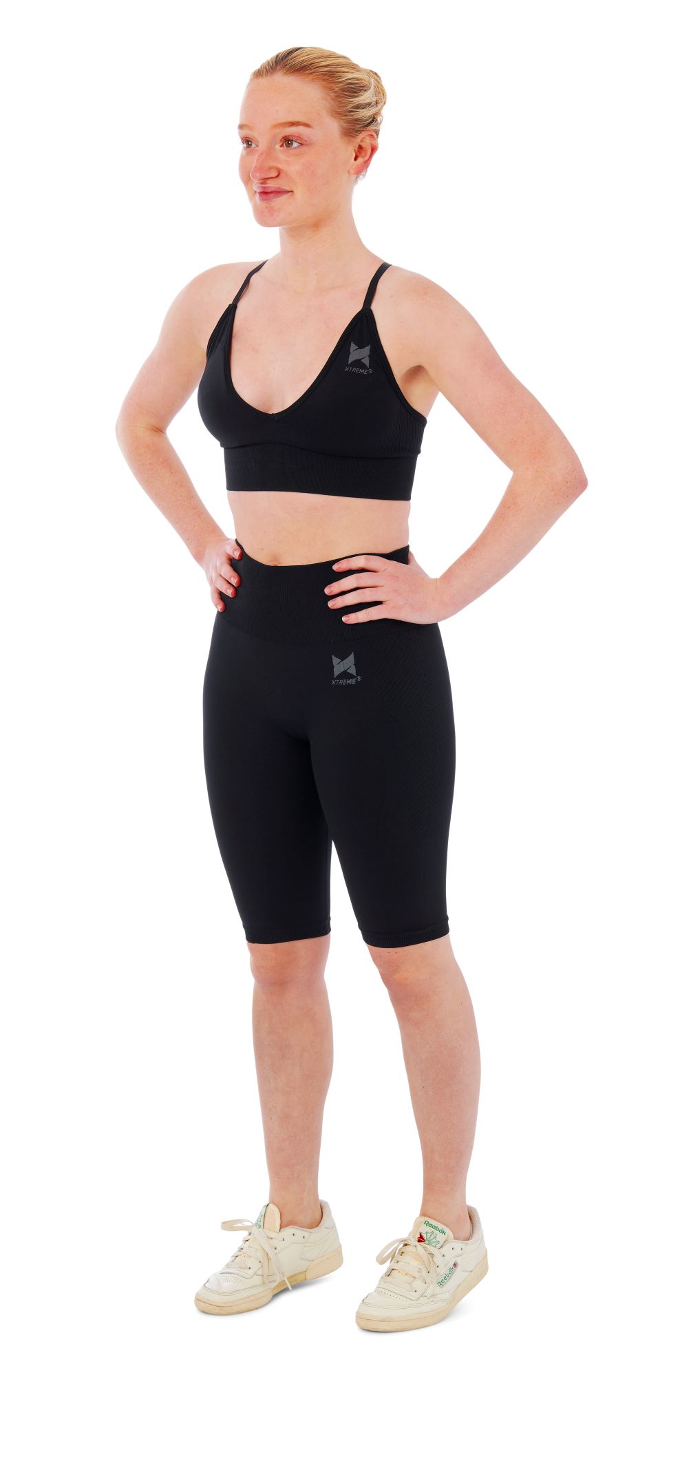 Xtreme Sportswear Dames Sportset - Korte Sportlegging + Sport BH - Zwart-M