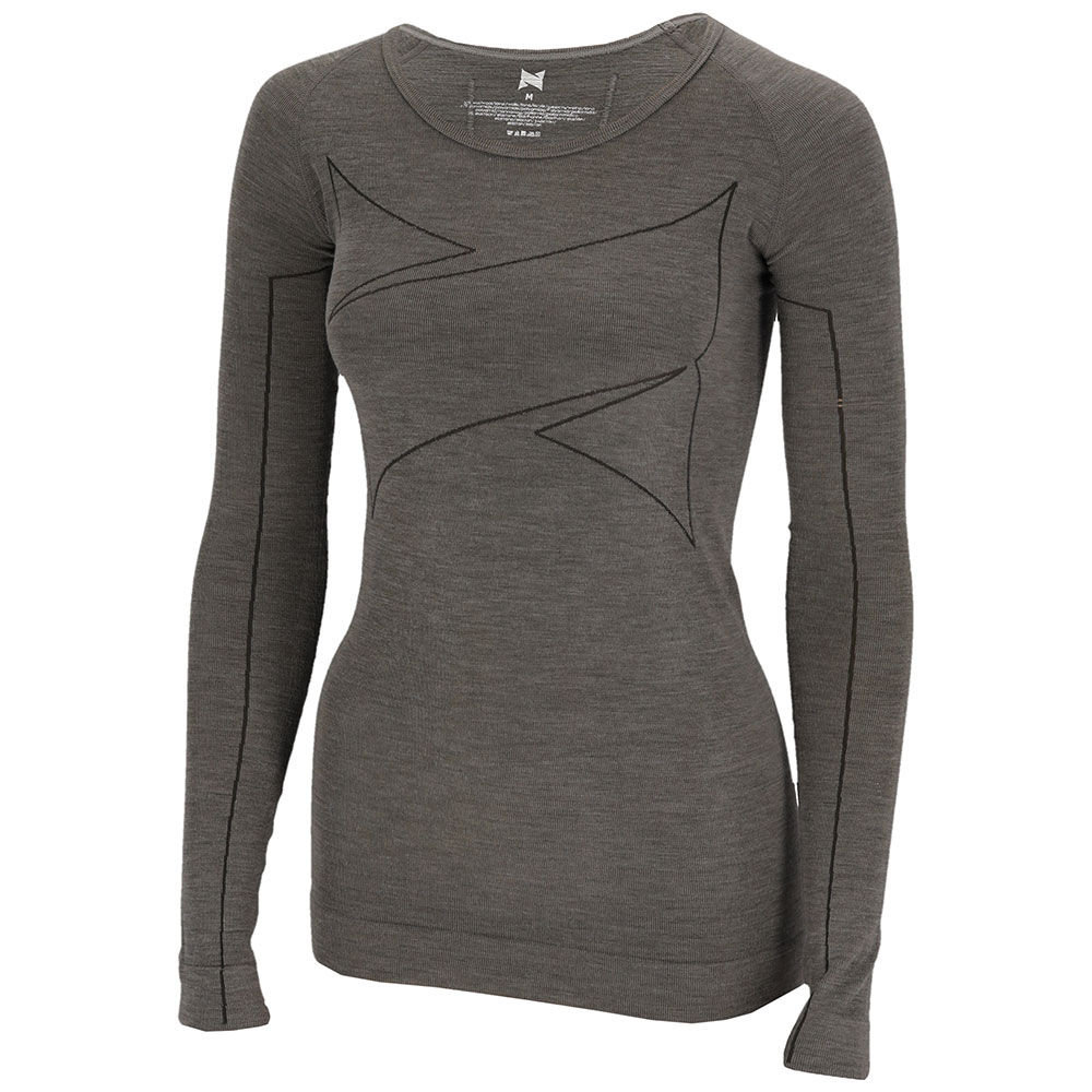 Xtreme Thermoshirt Dames Merino Wol Grey Melange-L