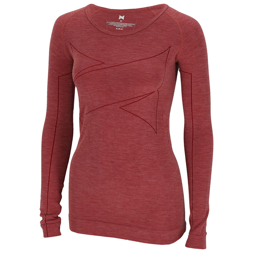 Xtreme Thermoshirt Dames Merino Wol Red Melange-S