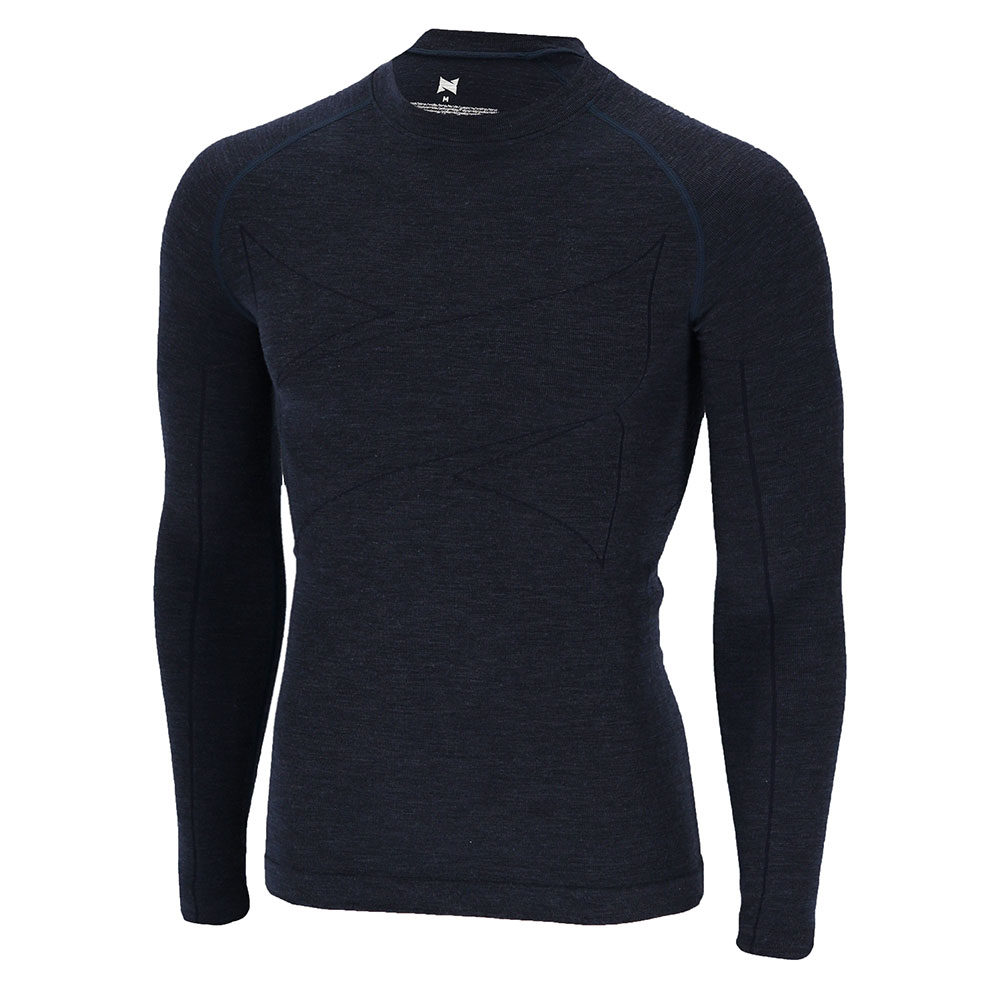 Xtreme Thermoshirt Heren Merino Wol Navy Melange-L